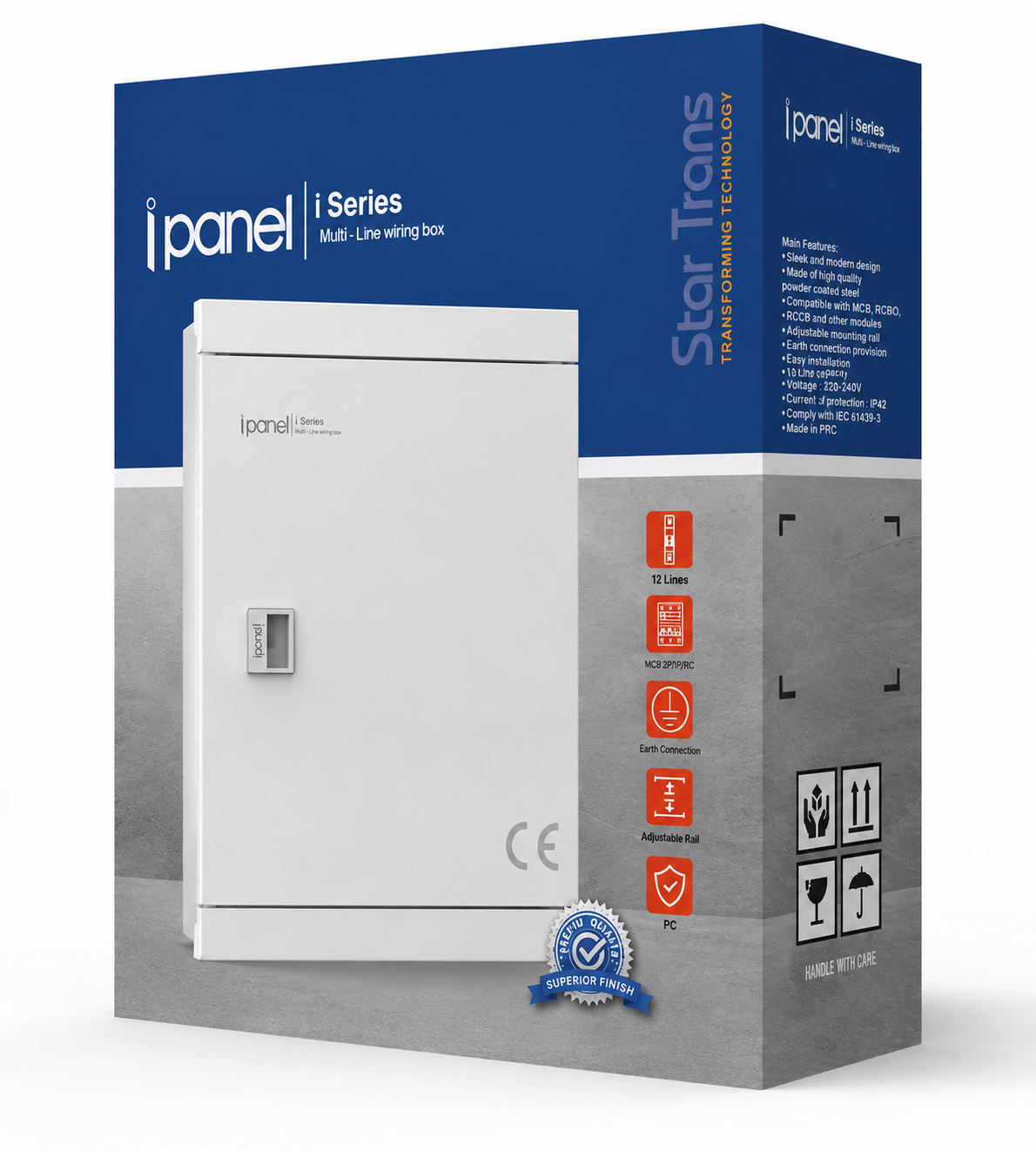 I Panel - L12FM | Electrical Distribution Enclosure (12 Lines) - Steel 37