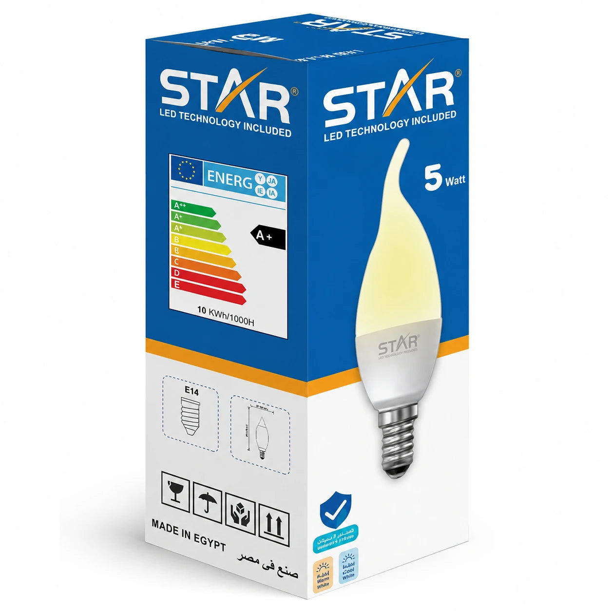 LED_Flame_Tip_Bulb_E14_5W_6500K_Bright_White_500_Lumens_5_Pack