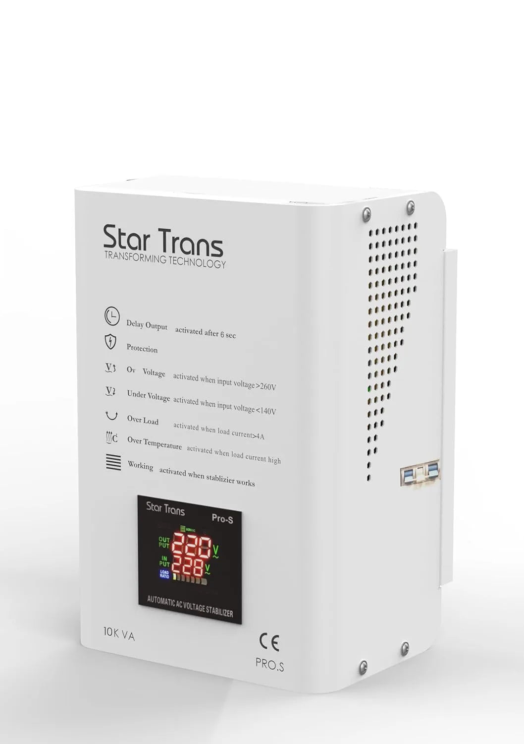 PRO-S Series Servo Voltage Stabilizer - 10 KVA - Single Phase - Digital Display