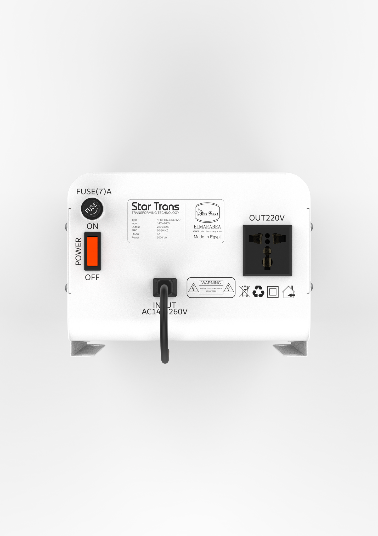 PRO-S Series Servo Voltage Stabilizer - 2 KVA - Single Phase - Smart Digital Display