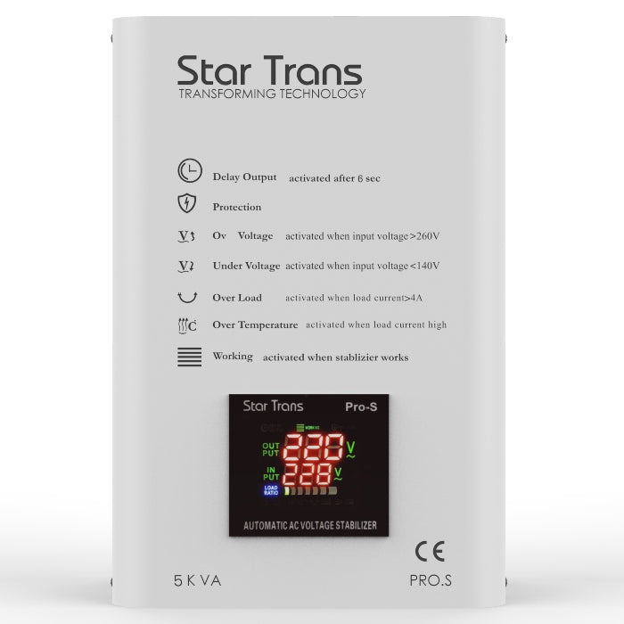 برو اس سيرفو مثبت جهد - 5 كيلو فولت امبير - 1 فاز - شاشة ديجيتال