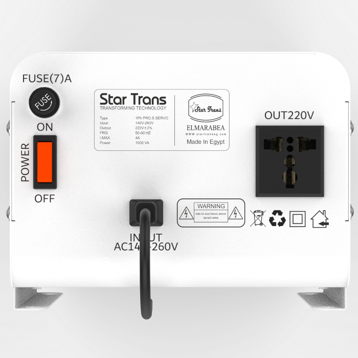 PRO-S Series Servo Voltage Stabilizer - 1 KVA - Single Phase - Smart Digital Display