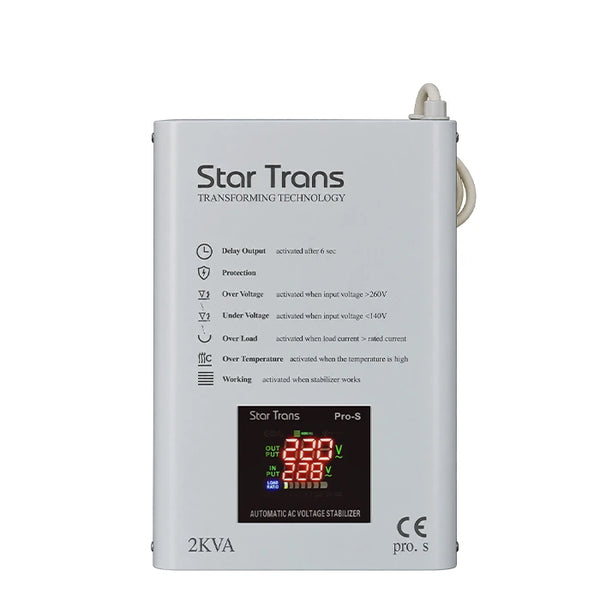 2KVA Single Phase Automatic Servo Voltage Stabilizer – PRO-S