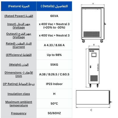 Three Phase Servo Stabilizer - PRO-S Series | 6KVA