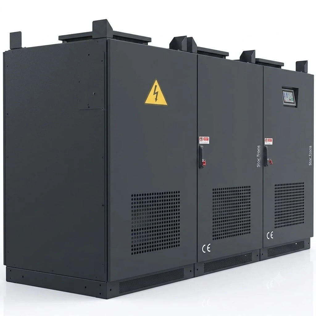 TPL-Series-2500KVA-Three-Phase-Servo-Linear-Voltage-Stabilizer-Side-View