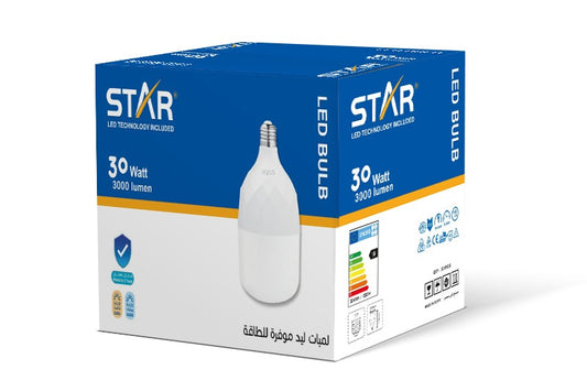 Large Box x30 LED High Power T-Bulb- 30W- E27 Base- 6500K Cool White Light