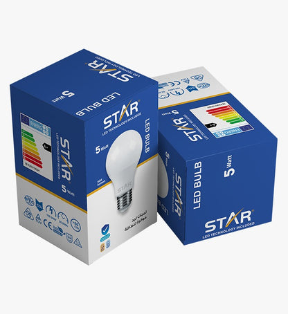 Star LED Bulb 5 W -500 Lumen- E27 - Energy Saving Class A