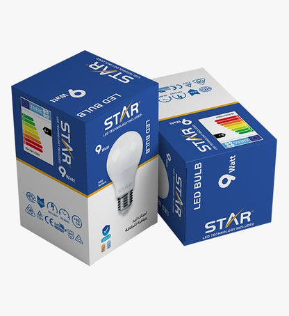 Star LED Bulb 9 W -900 Lumen- E27 - Cool / Warm White - Energy Saving Class A